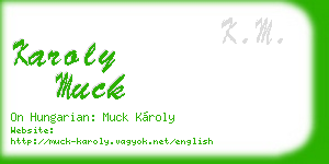 karoly muck business card