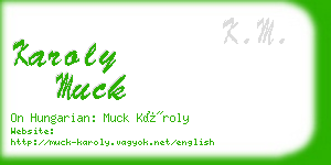 karoly muck business card